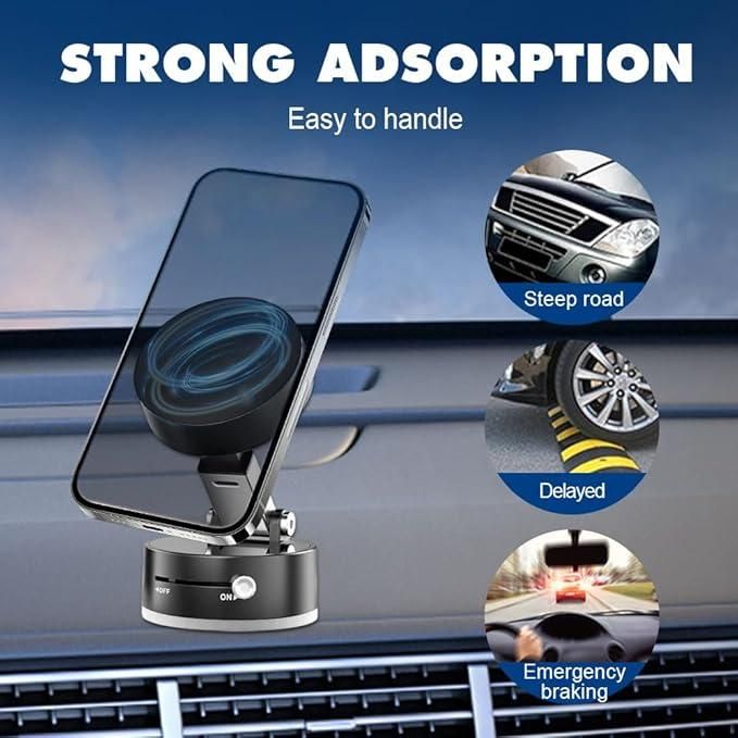 360° Vacuum Magnetic Suction Phone Holder – Ultra Strong Grip (Limited Time ₹699)